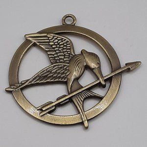 Hunger Games Mockingjay Brass Pendant No Chain BUT... See Photos & Description